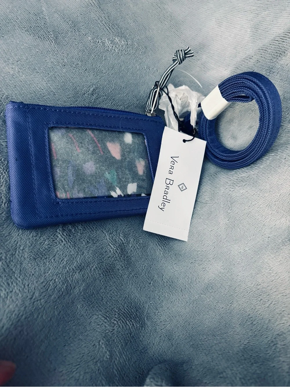 Vera Bradley Lighten Up ID Case & Lanyard Wisteria